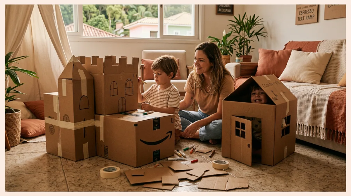 Cidade de caixas de papelão